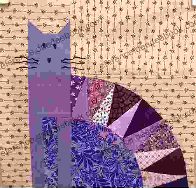 A Graceful Paper Pieced Cat Pattern Adorable Animal Quilting: 20+ Charming Patterns For Paper Pieced Dogs Cats Turtles Monkeys And More