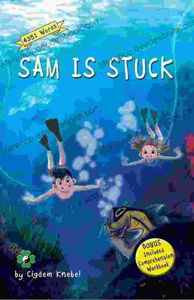 Book Cover Of Sam Is Stuck, Featuring An Illustration Of A Boy Stuck In An Attic With A Dog. Sam Is Stuck: Decodable Chapter