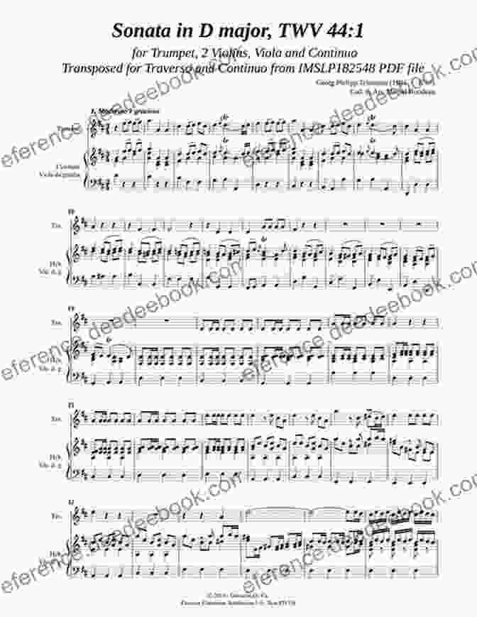 Flute Quartet In D Major, TWV 44:D9, Score For Flute, Violin, Viola, And Cello Flute Quartet In A Major A Score For Flute Violin Viola And Cello K 298 (1787)