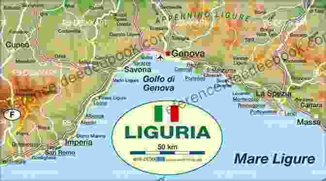 Map Of Liguria, Italy Liguria (Bradt Travel Guides) Rosie Whitehouse