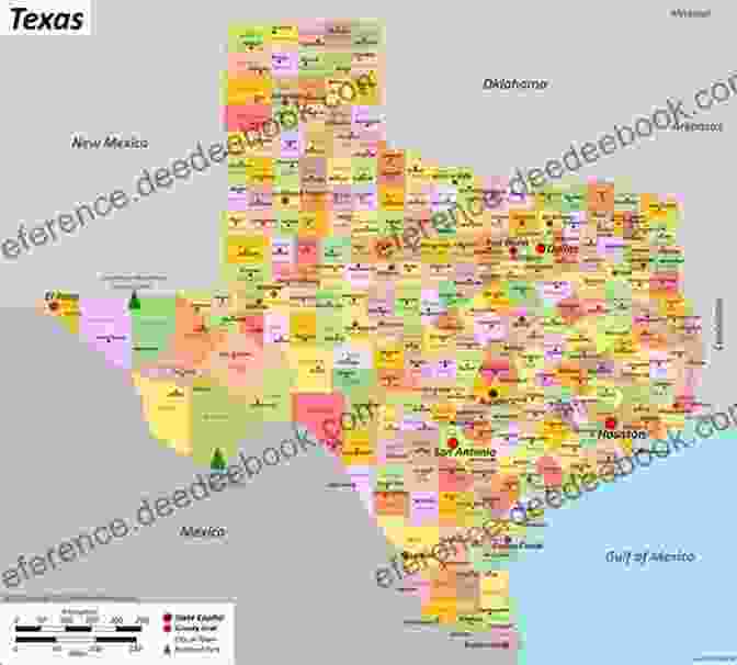 Map Of Texas Showing Its Size And Location Within The United States US Travel Series: Texas: 50 Interesting Facts Trivia About The Lone Star State (United States Travel Series)