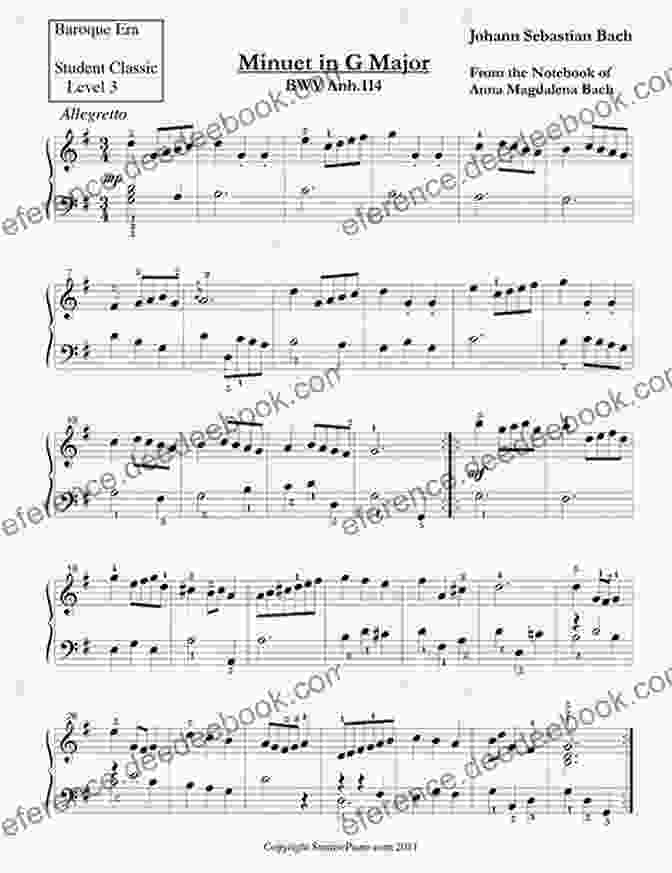 Minuet In G Major Sheet Music Cover, Adorned With A Graceful Minuet Dancer And Ornate Frame Musical Impressions 1: 11 Solos In A Variety Of Styles For Early Elementary To Elementary Piano