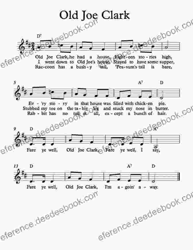 Old Joe Clark Sheet Music Old Time Fiddle Style: A Collection Of 35 Tradtional Appalachian Tunes