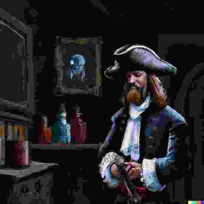 Painting Portraying Calico Jack Rackham, A Charismatic And Colorful Pirate Known For His Elaborate Attire And The Presence Of Female Pirates In His Crew, Including Anne Bonny And Mary Read. Pirate Trials: Famous Murderous Pirates Series: THE LIVES AND ADVENTURES Of FAMOUS And SUNDRY PIRATES