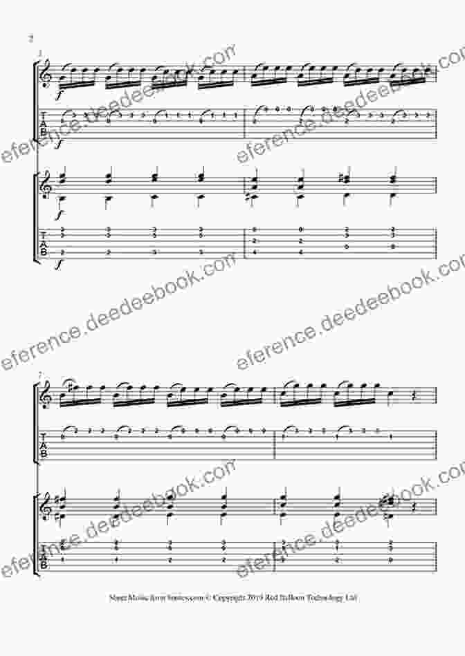 Sheet Music Excerpt Of A Classical Mandolin Piece, Featuring Intricate Melodies And Complex Rhythms Mandolin Tunes Made Easy: Big Note/Large Print Edition