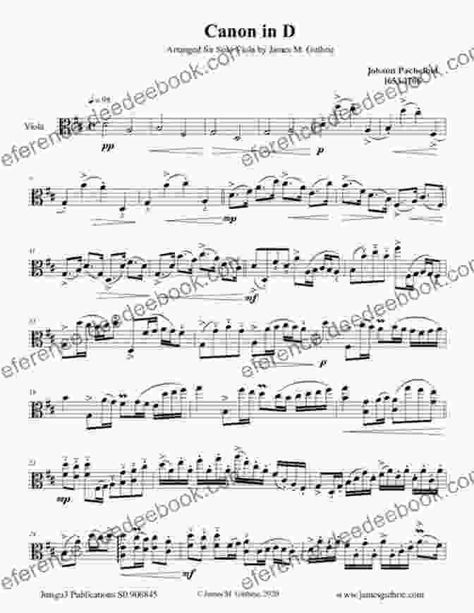 Sheet Music For Canon In D Arranged For Viola 101 Popular Songs For Viola Drew Beisswenger