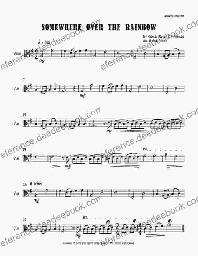 Sheet Music For Over The Rainbow Arranged For Viola 101 Popular Songs For Viola Drew Beisswenger