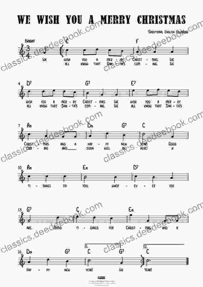 Sheet Music For We Wish You A Merry Christmas Beginner S Piano Keyboard 2 Christmas Songs