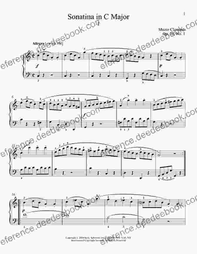 Sonatina In C Major Sheet Music Cover, Featuring A Grand Piano Against A Backdrop Of Classical Architecture Musical Impressions 1: 11 Solos In A Variety Of Styles For Early Elementary To Elementary Piano